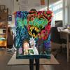 1 Stück Rick und Morty Print Flanelldecke, Hohe Qualität, Bequem für alle Jahreszeiten, Heimdekoration, Wärme und Komfort, Perfekt für Geschenke