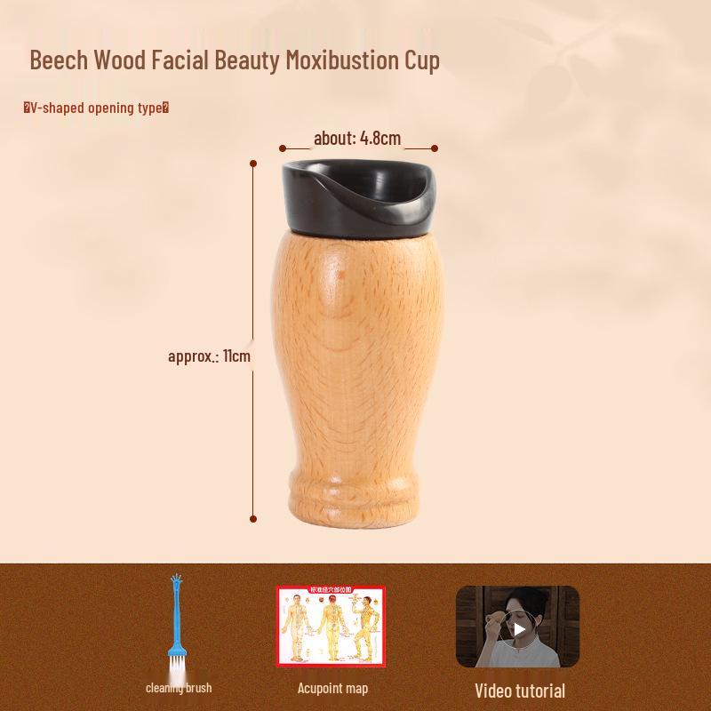 

Peach Blossom Facial Moxibustion Gua Sha Cup for Meridian Massage - Portable Beauty Salon Tool