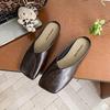 One Pedal Bag Head and Half Slippers, Wearing Women's Summer New Light Mouth Comfortable Versatile Soft Flat Shoes