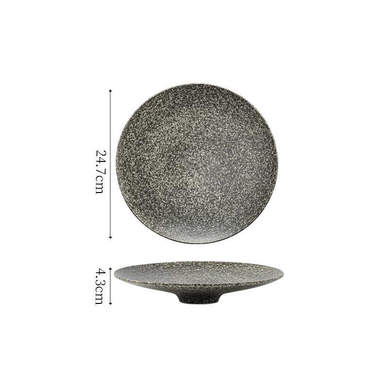 Creative High Foot Ceramic Plate Restaurant Salad Plate Dessert Dish Steak Plate Sushi Dish Molecular Cuisine Featured Tableware