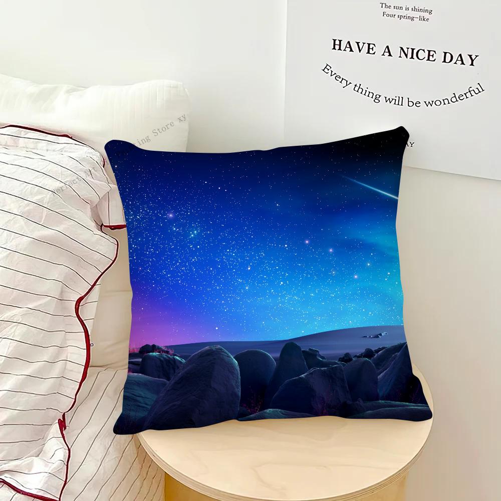 3D Planet Wunderschöne Sternenhimmel Kissenbezug Quadratisches Kissen Schlafzimmer Sofa Freizeit Komfort Kissen Auto Wohnzimmer Heimdekoration