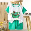 Kids Cotton Twopiece Outfit With Breathable Softness And Snap Crotch For Infant Summer Wear