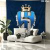Al-Hilal Saudi FC Wall Tapestry Aesthetic Wall Hanging Printed Fabric Blanket Decorative Tapestries for Bedroom Living Room Home Decor
