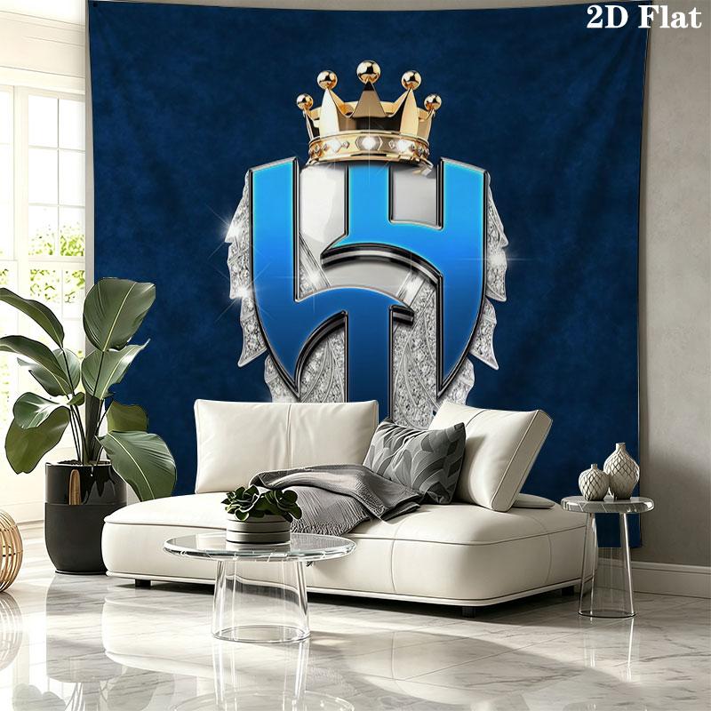 Al-Hilal Saudi FC Wall Tapestry Aesthetic Wall Hanging Printed Fabric Blanket Decorative Tapestries for Bedroom Living Room Home Decor