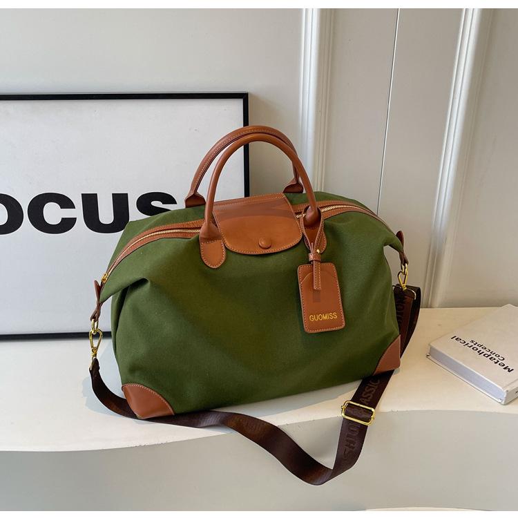 Spacious Canvas Tote Bag: Trendy, Lightweight Gym & Travel Crossbody Bag