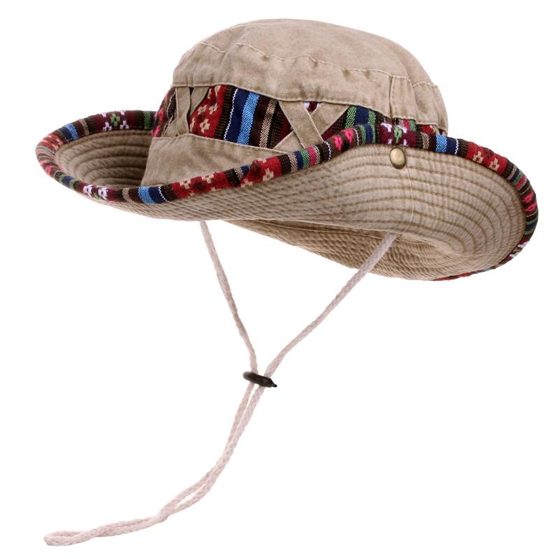 Custom Men Women Fashion Embroidery Fishing Hat UPF 50 Wide Brim Bucket Hat Safari Boonie Hat