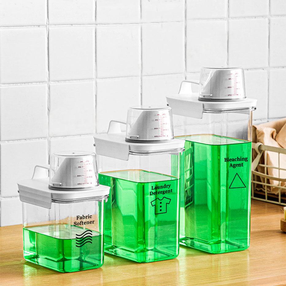 Large Capacity Sealed Plastic Laundry Detergent Storage Box with Lid 1100