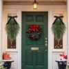 2pc50cm Simulated Soft-Glue Norfolk Needle Wall Hanging Christmas Tree Upside Down Vine Green Plant Holiday Decoration