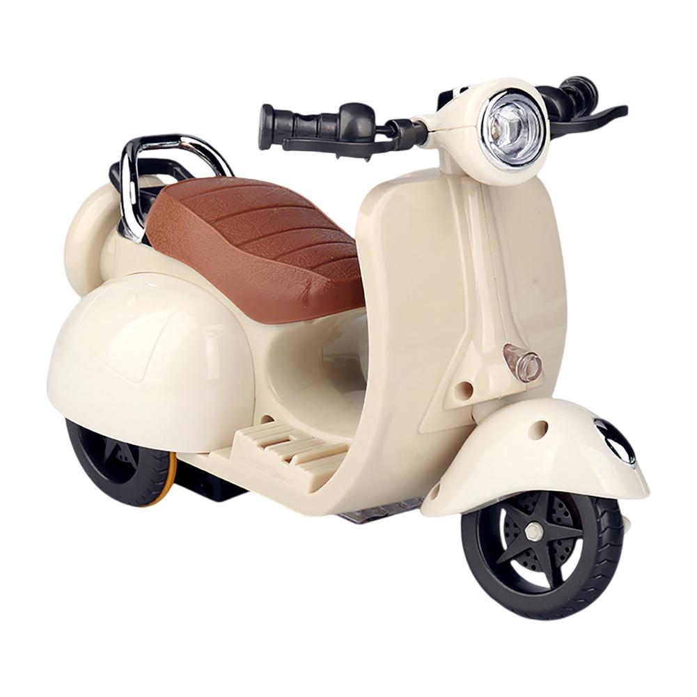 Motorcycle Model Toy 360 Rotating Simulation Electric Bicycle Collection Mini Motorcycle Vehicle Toy for Kids Birthday Gift