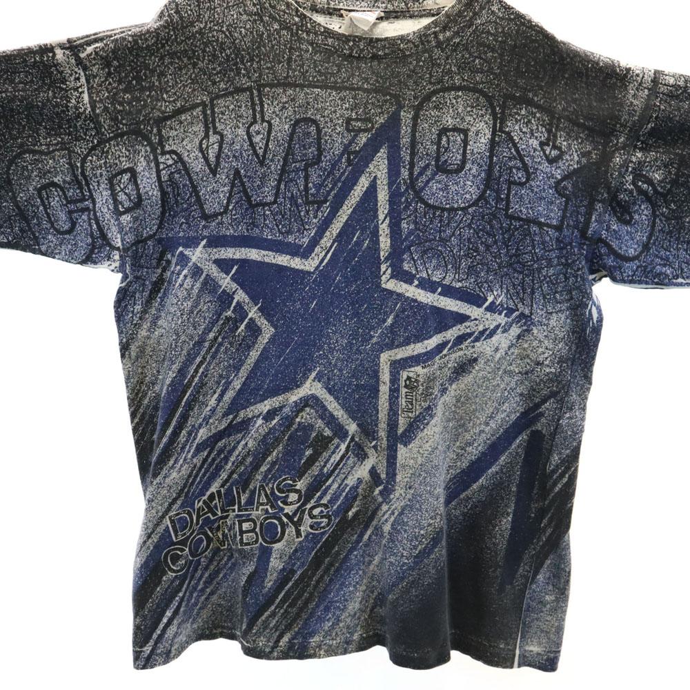 90s Short Sleeve T-shirt L Black and Others DALLAS COWBOYS Old Vintage Men's Used