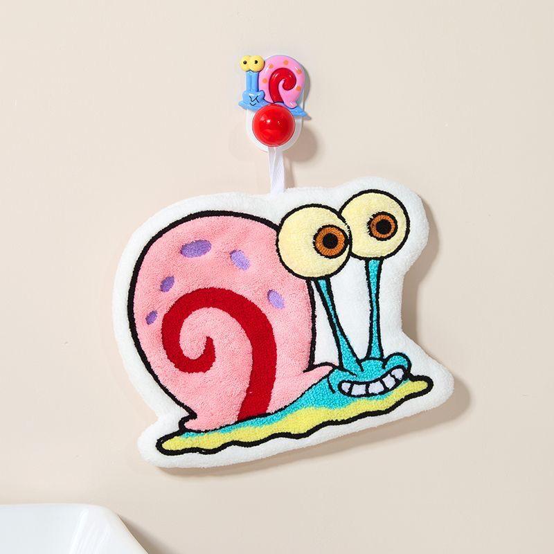 Cartoon Kitchen Hand Towel - Thick, Absorbent, Lint-Free, Cute Hanging Dishcloth for Bathroom and Household Use