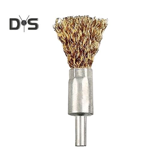 Wire Wheel Brush Rotary Tool Rustproof Corrosion Resistant Wide Application Reusable Easy To Install Coated Crimped Wire Brush
