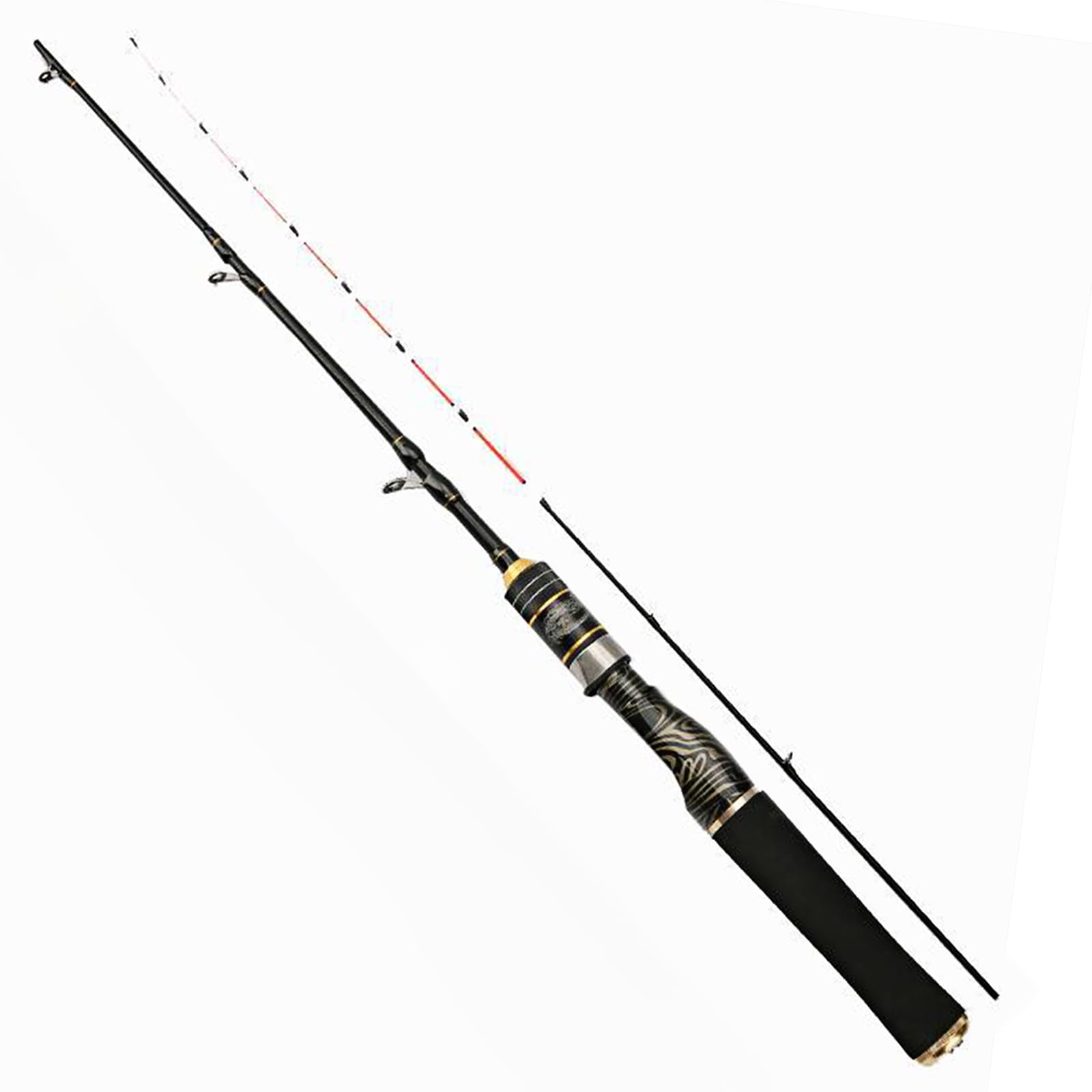 

Meliore 110cm Raft Fishing Rod with Ultra-Thin Tip, Half Titanium, for Black Snapper, Black Porgy, and Flounder Fishing, Includes Case and Bag