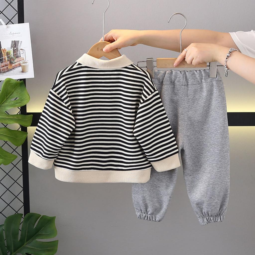 Barn Casual Långärmad Set, Bekväma Vardagskläder