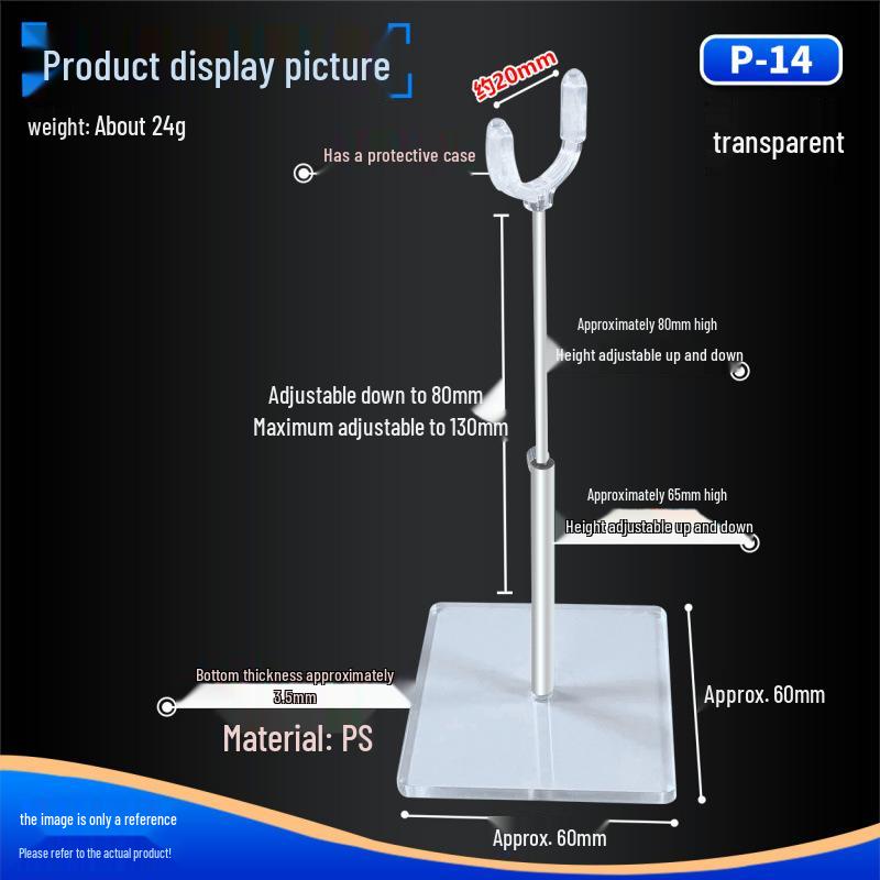 Adjustable BJD Doll Stand for 8 to 12-Point Dolls with Custom Makeup and Height Control