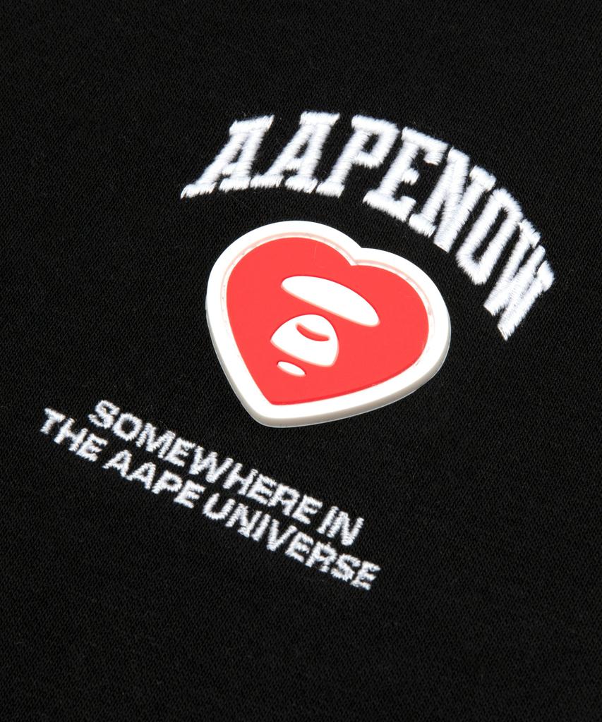 AAPE AAPEnow Heart Logo Round Neck Sweatshirt / Aapswmc357Xxpbkx