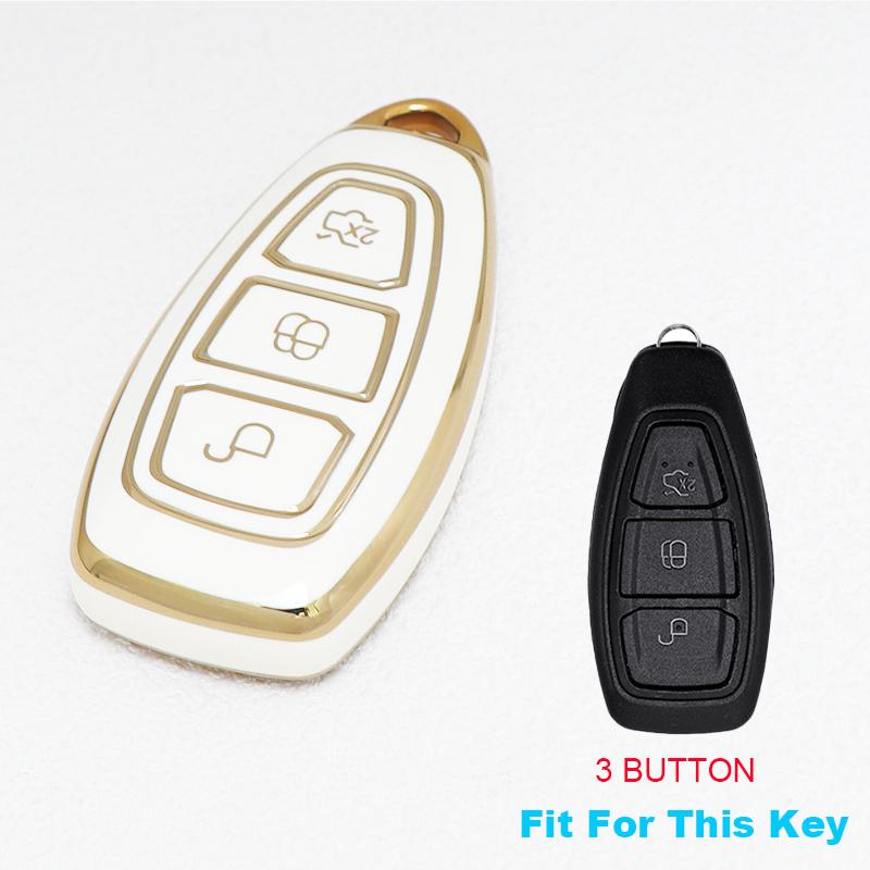 Tpu For Ford B-Max C-Max Ii S-Max Kuga Ii Ecosport Fiesta Iv Focus Iii Galaxy Fusion Mondeo Iv Etc. Car Key Case Cover Keychain