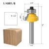 1/4-Inch Shank Roundover Edging Router Bit Set, Woodworking Milling Cutter Tools Corner Rounding Edge-Forming Bit Set