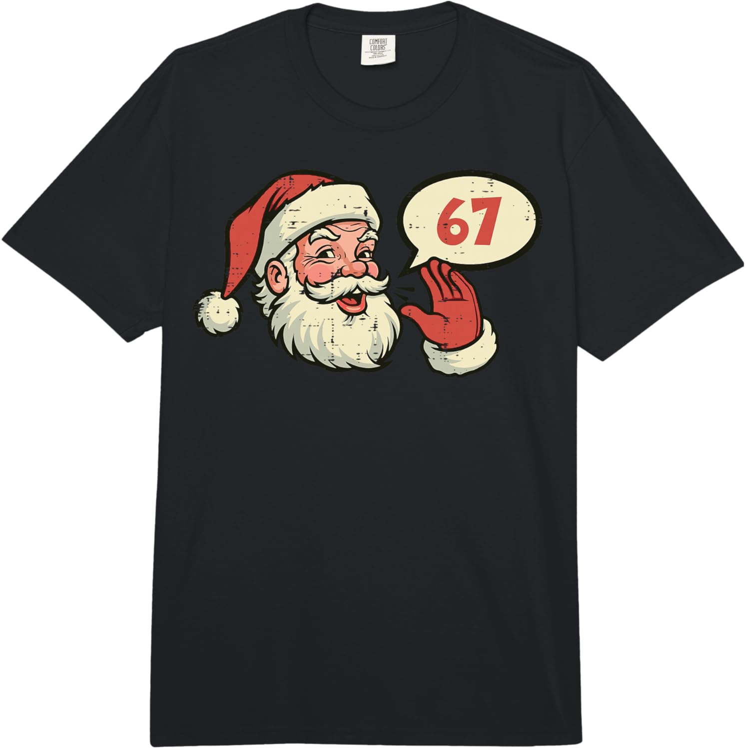 

Santa 67 Meme 6 7 Christmas Six Seven Men Women Kids Boys Comfort Cotton Adult Heavyweight Unisex Fashion Casual Loose T-Shirt 4XL