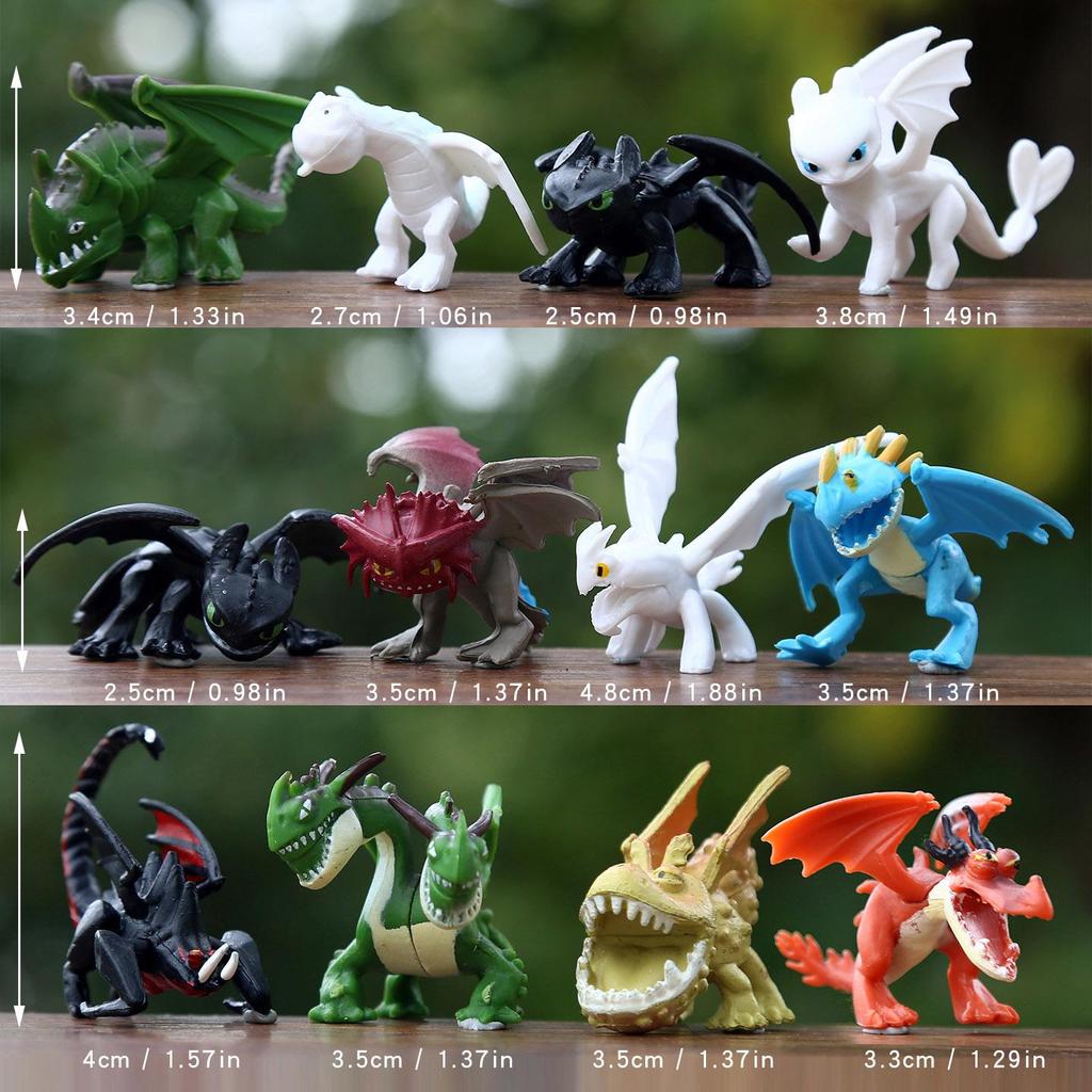 Handgefertigte Zahnlos & Lichtwut Drachen Anime Figur Blind Box Ornament