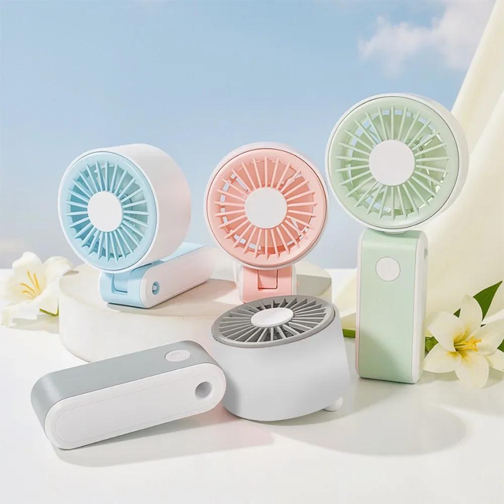 Foldable Portable Electric Fan Quiet Operation 3 Speeds Neck Hanging Small Fan with Hanging Rope Low Noise for 3.7V500MAh