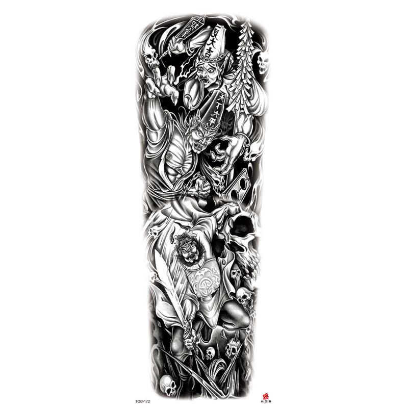 Waterproof Full Arm Flower Tattoo Stickers