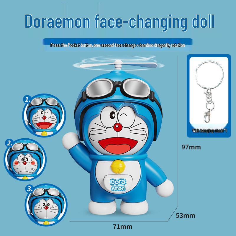 La Bu Face-Changing Doll Keychain: Trendy Cartoon Gift & Creative Decompression Toy Pendant
