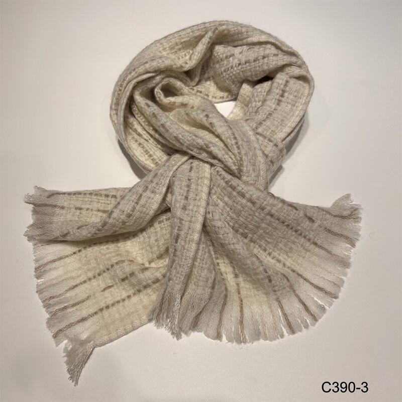 G·TENNA NX-C390 Women's Woven Cashmere Tassel Scarf