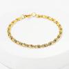 Fashion 18k Gold 4MM Chain Bracelets Men Jewelry Charm Women Lady Wedding Party Gifts Bohemia 20cm