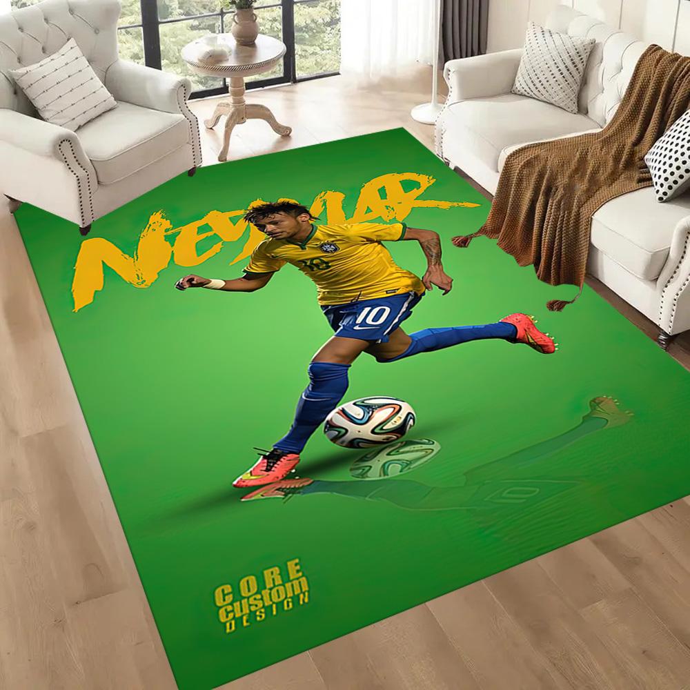 Neymar Jr. Brazil Celebration Square Rugs Are a Great Choice for Living Rooms, Bedrooms, Home Décor, and As Gifts.