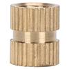 100Pcs Knurl Insert Nut Brass Double Pass Embedded Fastener HandMade Accessories M6x10x8