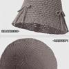 Bow bucket hat women's new spring and summer breathable sunscreen bucket hat show face small hat