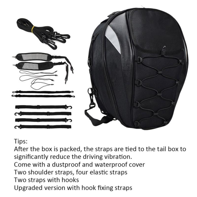 Motorcykel Cykel Baksäte Stor Kapacitet Hjälmväska Förvaring Ryggsäck Vattentät