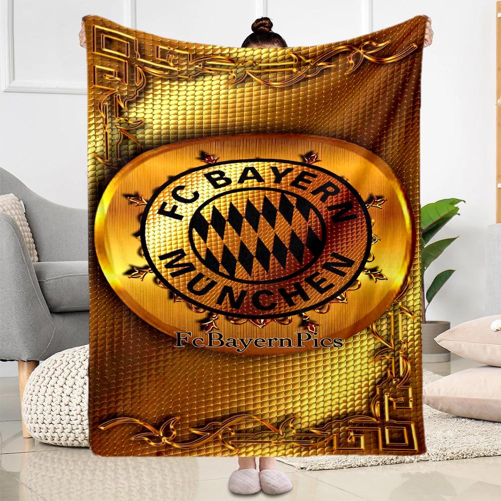Bayern Munich Blanket Warmthful Decor Suitable for Bedding Couch Bed Four Seasons Universal Playful Design Gift for Travel Home Birthdays