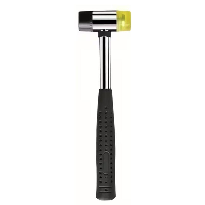 AB34-Mini Soft Rubber Hammer Removable Double End Steel Pipe Handle Multifunctional Hardware Installation Tool