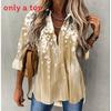 Floral Print Shirt With 3d Pattern For Casual Office Wear