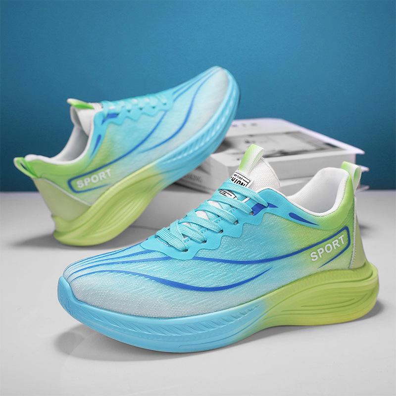Pánská sportovní běžecká obuv Ultralehká Měkká podrážka Odpružení Barevný přechod Ležérní sportovní Pánská obuv