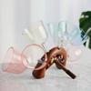 Transparent Hand Held Singing Bowl Color Crystal Percussion Instrument Decompression Healing Holiday Gifts