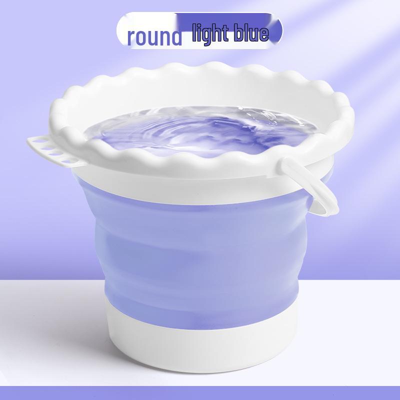 Foldable Silicone Water Bucket for Art Students - Perfect for Watercolor, Chinese Painting, and Calligraphy Brush Cleaning