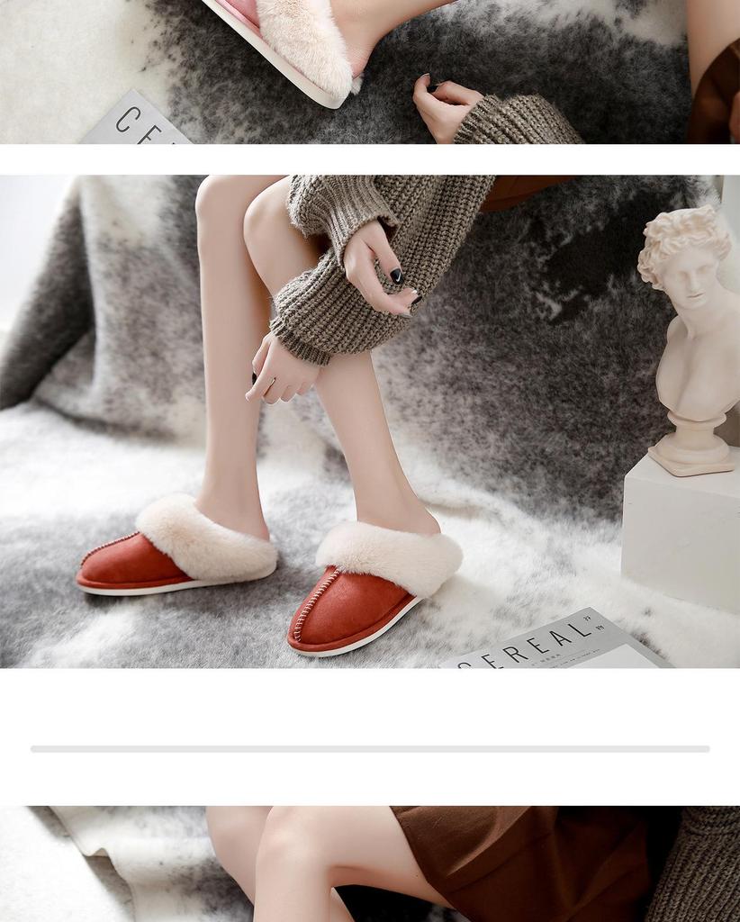 Warm Cotton Slippers for Men & Women - Cozy Indoor Plush Footwear for Fall & Winter