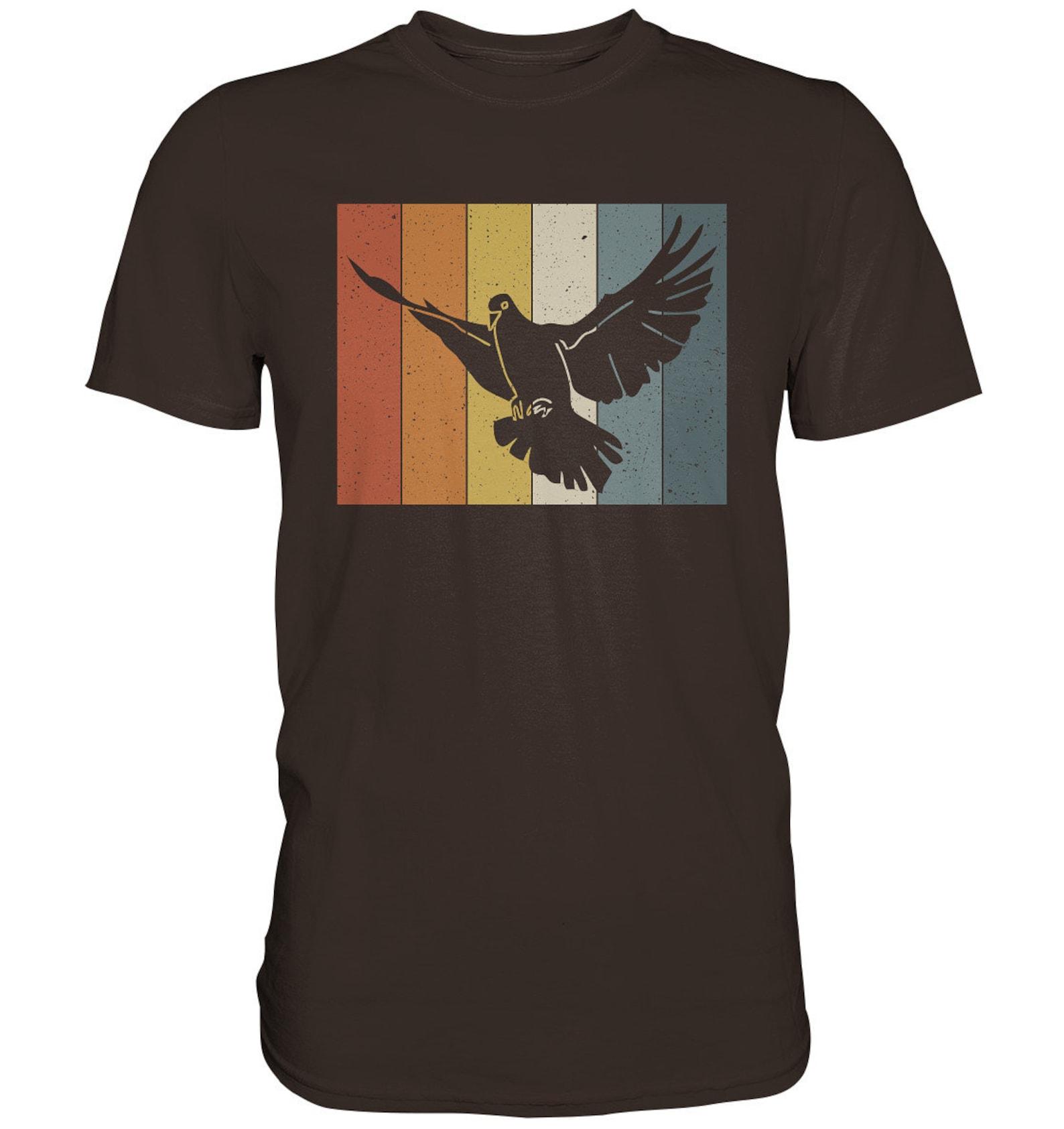 Pigeon Retro Pigeons T-Shirt Pigeon Breeding Gifts Color Pigeon - Vintage Premium Shirt M