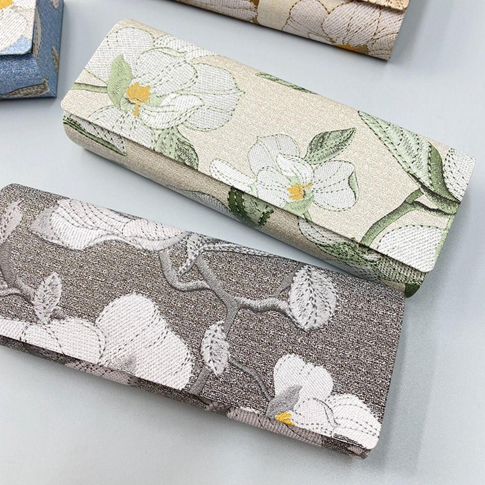 PU Leather Printing Glasses Case Flower Eyeglasses Holder Simple Printed PU Sunglasses Box Daily