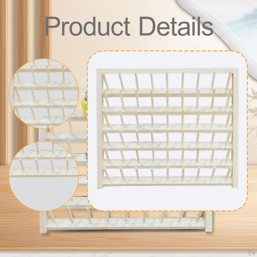 Thread Holder Embroidery Organizer Stable Wall Mounted Space Saving Versatile Ornament Sturdy