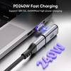 240W Magnetic Type-C Adapter USB-C to USB-C Fast Charging USB4.0 Connector 40Gbps 8K@60Hz Thunderbolt 4/3 for iPhone16 Macbook