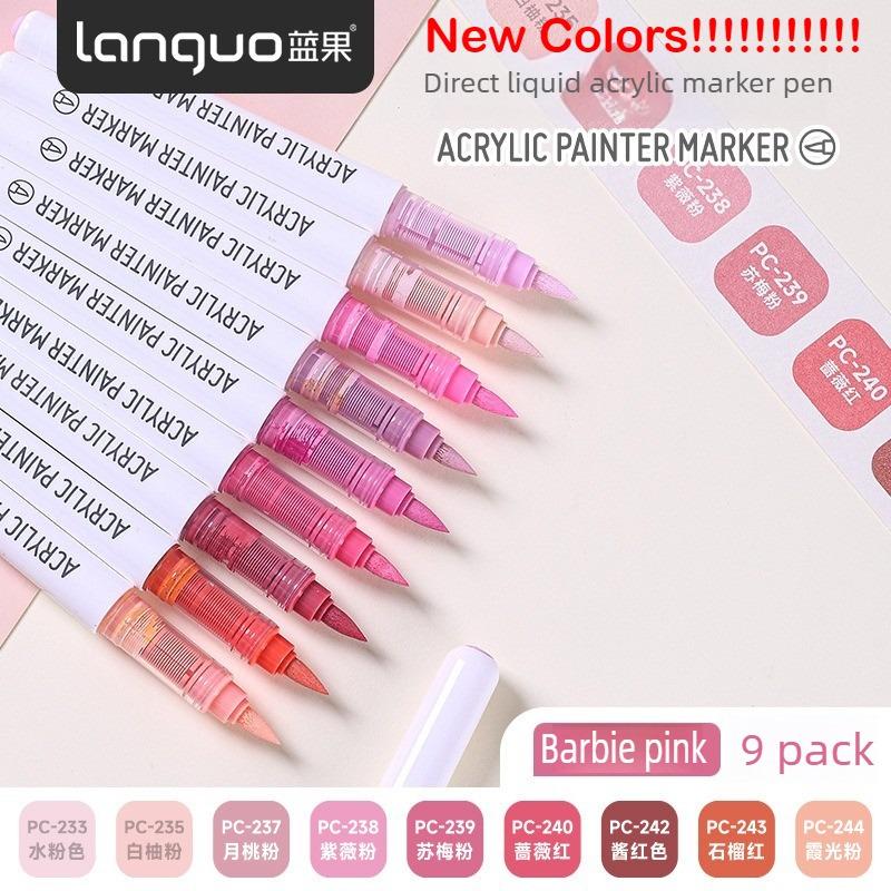 LANGUO 288/9 Colors Acrylic Paint Marker Pens Soft Brush Professional Drawing Pens for Graffiti School Stationery Art Supplies