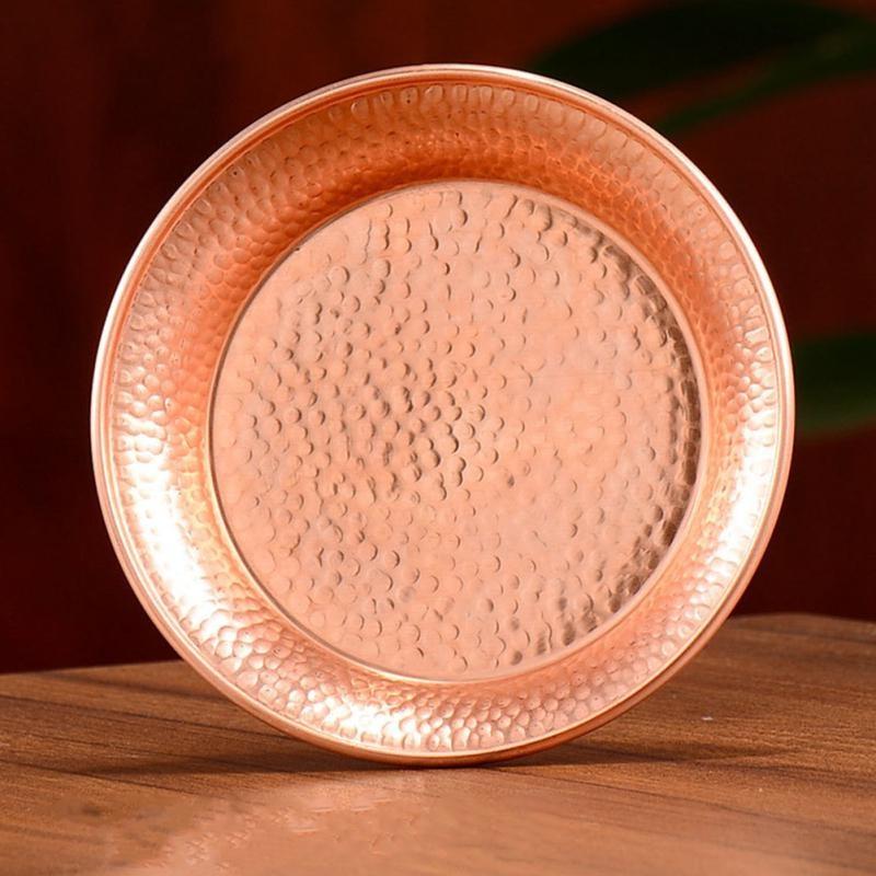 Tavă tibetană de uz casnic cu apă Decor Urlis pentru decorare Bol pentru ofrandă sfântă din cupru indian