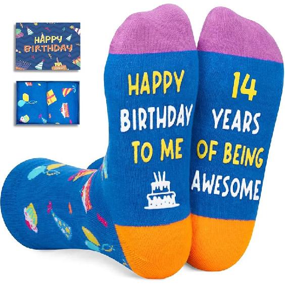 Zmart Birthday Gift Ideas for Teens - Socks for 13 14 15 16 17 Year Old Girls Boys
