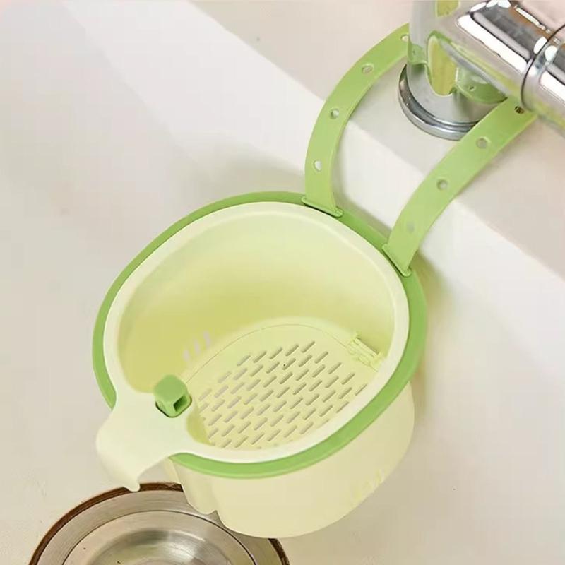 Sink Side Hanging Basket Set, 2 Piece Produce Wash Basket with Several Hole Hanger for Utensils, Cloths, and Home Cooking