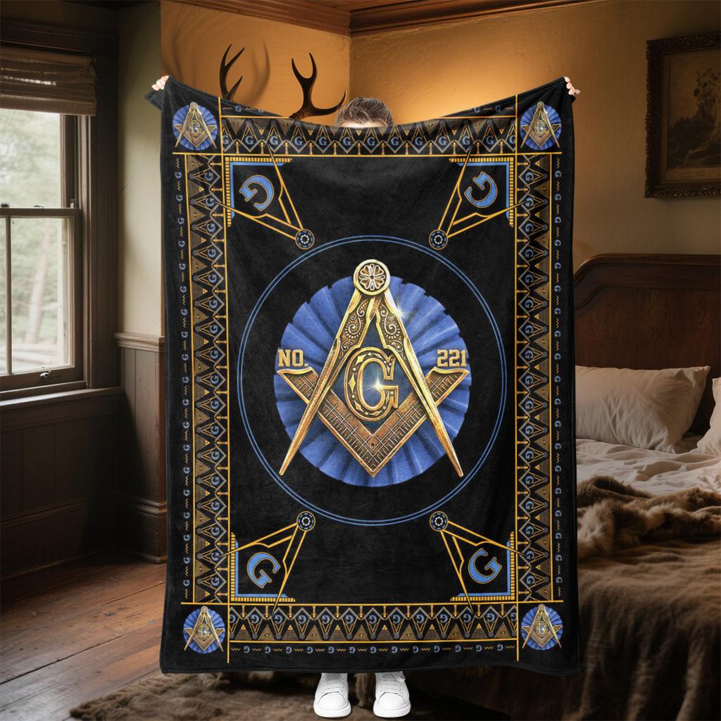 1PC Freemason Home Suitable All Seasons Soft Comfortable Blanket Sofa Office Travel Home Use Great Gift Idea