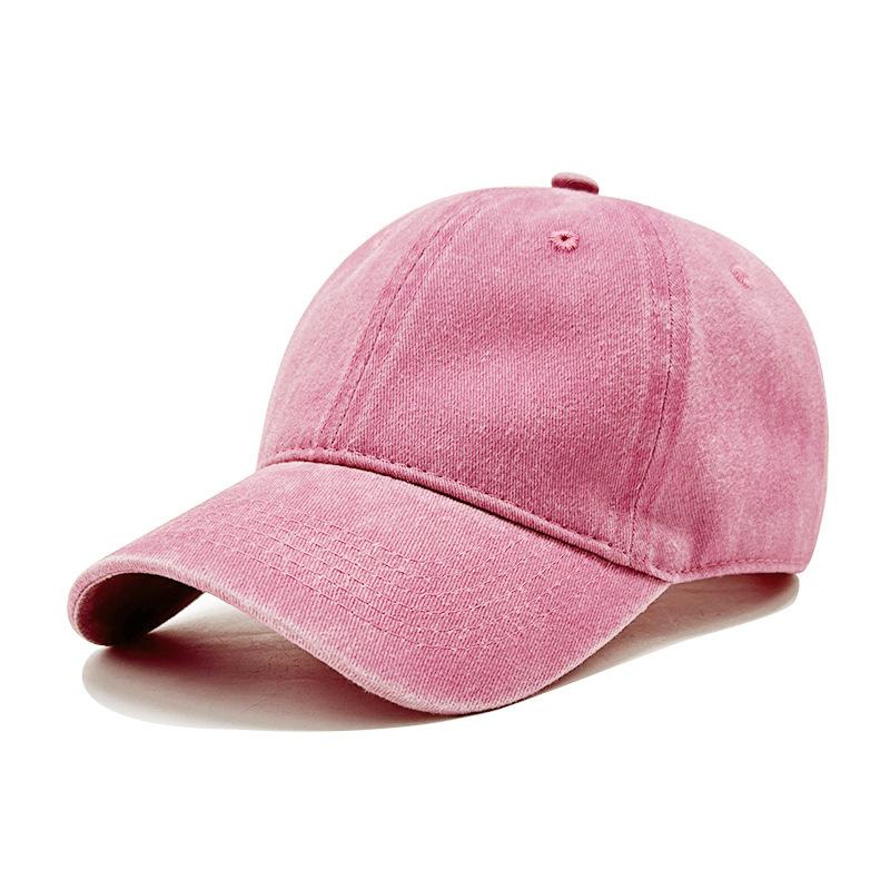 Pure Cotton Old Washed Baseball Cap Soft Top Solid Color Cap Sunshade Sunscreen Hat Embroidery